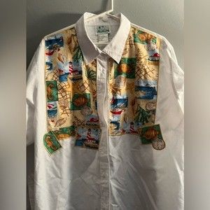 The Quacker Factory 2X themed button up